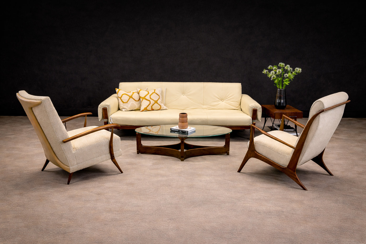 MP-13” Sofa in Rosewood & Leather, Percival Lafer, 1967 - Lot 61