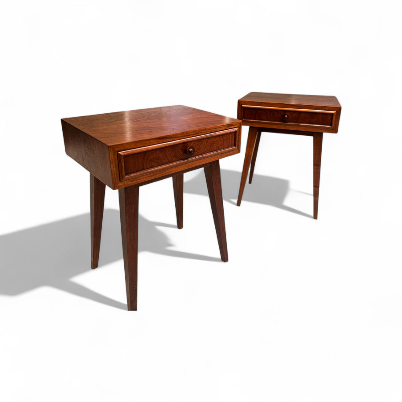 Night Stands with drawer in Hardwood, Tepperman, 1950s - Lot 816A