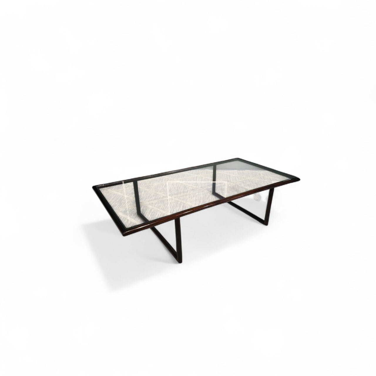Coffee Table in Rosewood & Glass, Joaquim Tenreiro, 1960s- Lot 750A