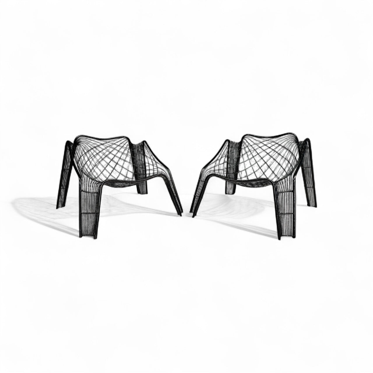 Armchairs with Organic Shape in Iron, Unknown, 1950s - Lot 677A