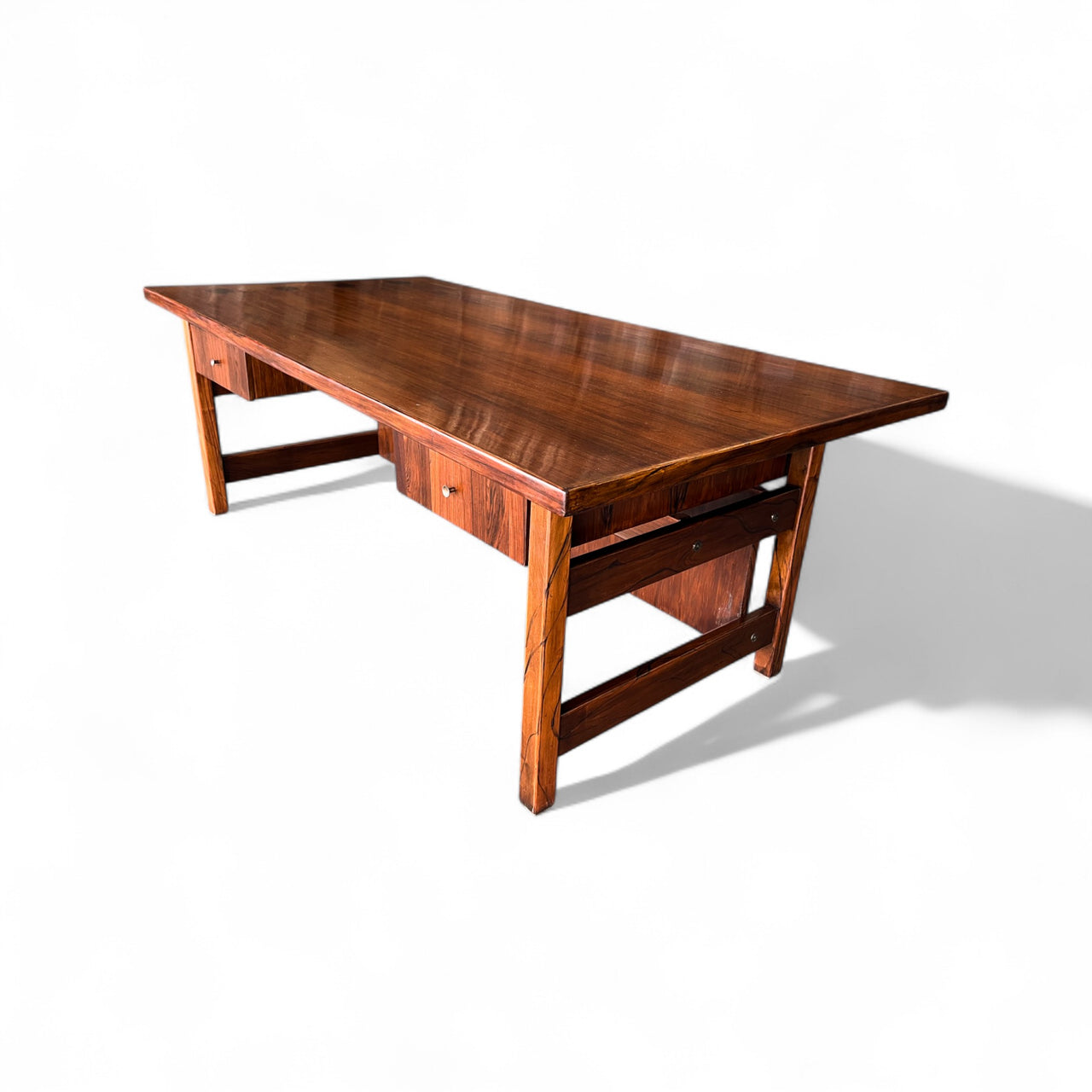 Desk in Rosewood with Two drawers, Unknown, 1960s - Lot 875