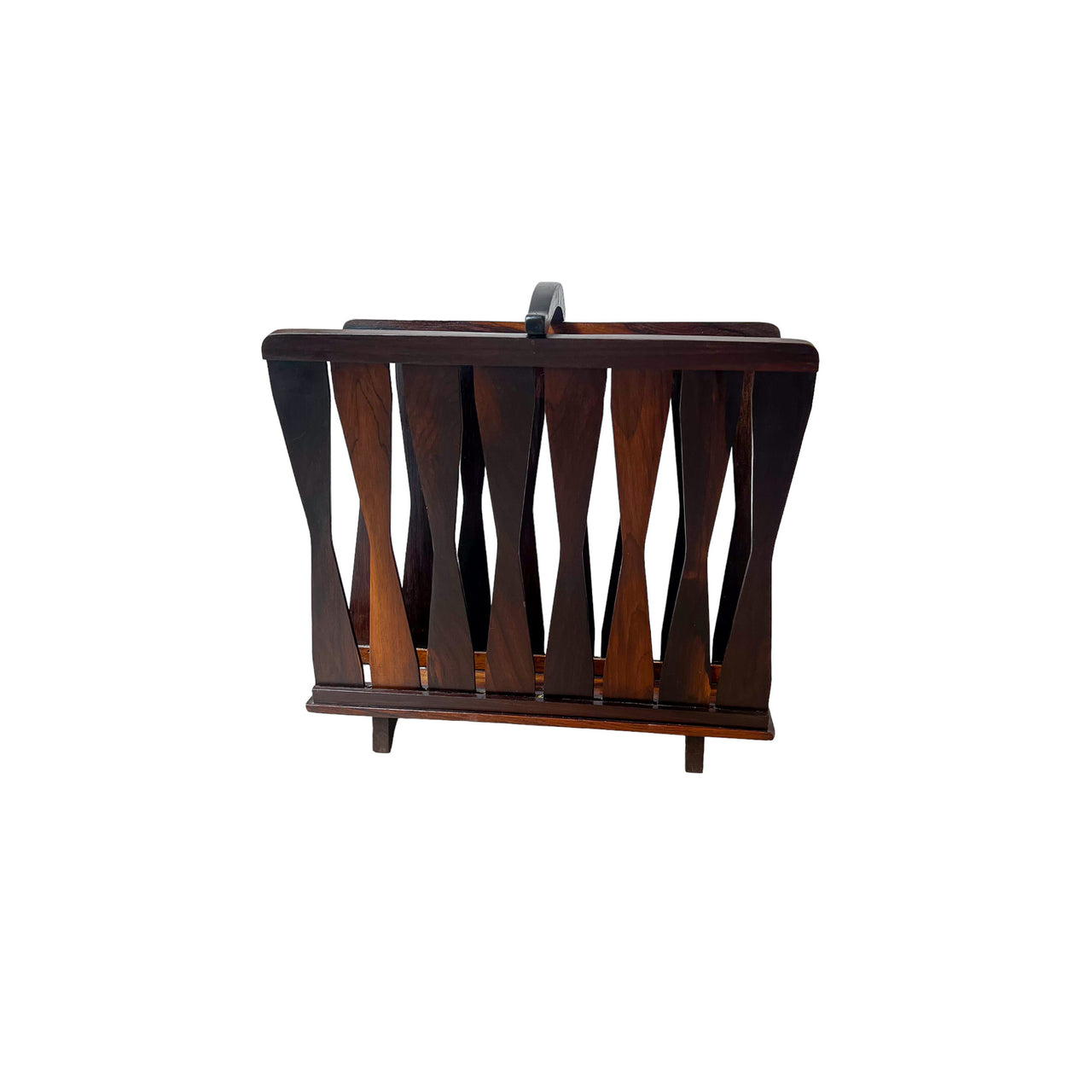 Magazine Rack in Hardwood, Unknown, c. 1960s - Lot 150