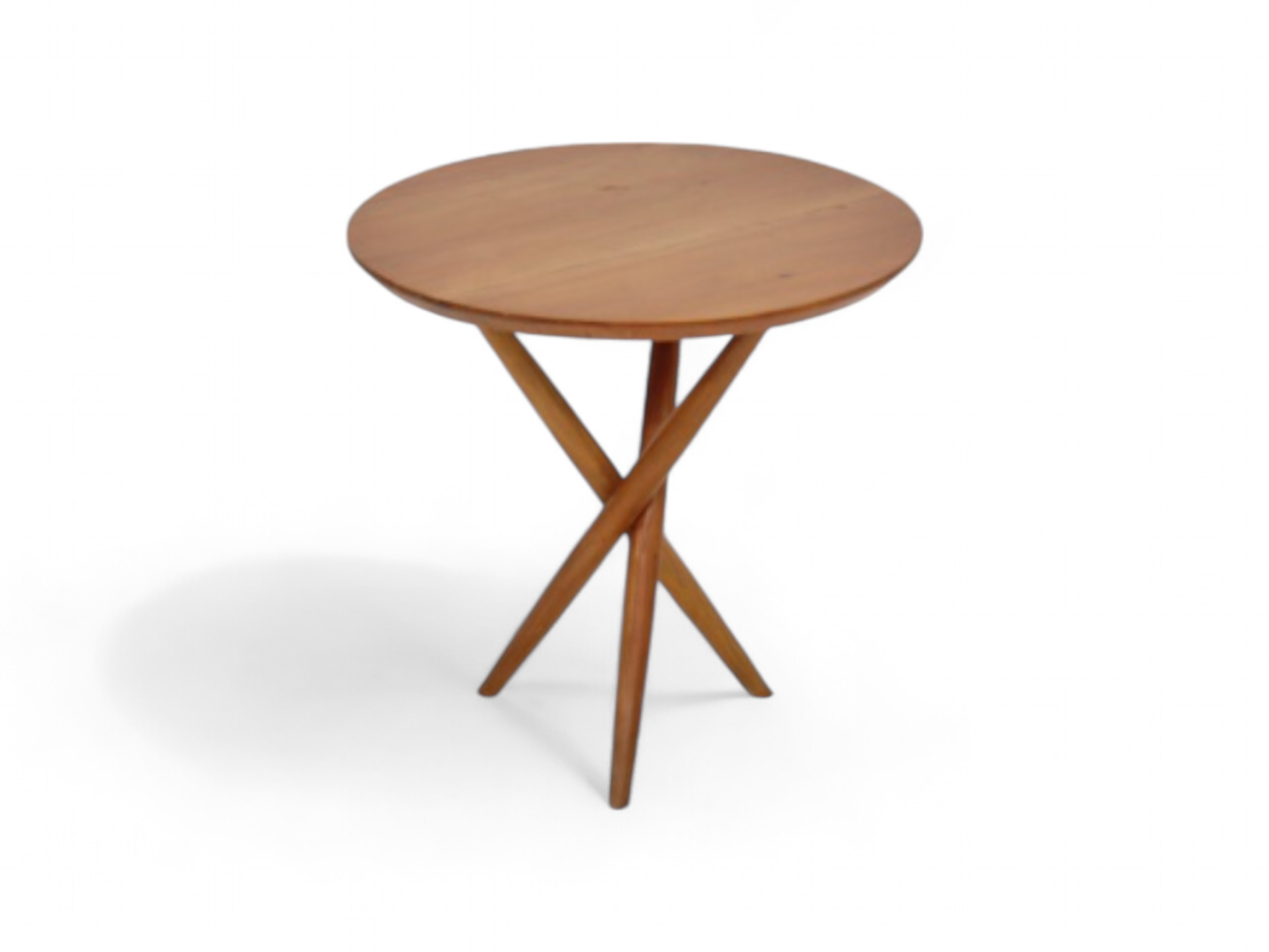 Side Table with Three Legs in Hardwood, Unknown, 1950s - Lot 691