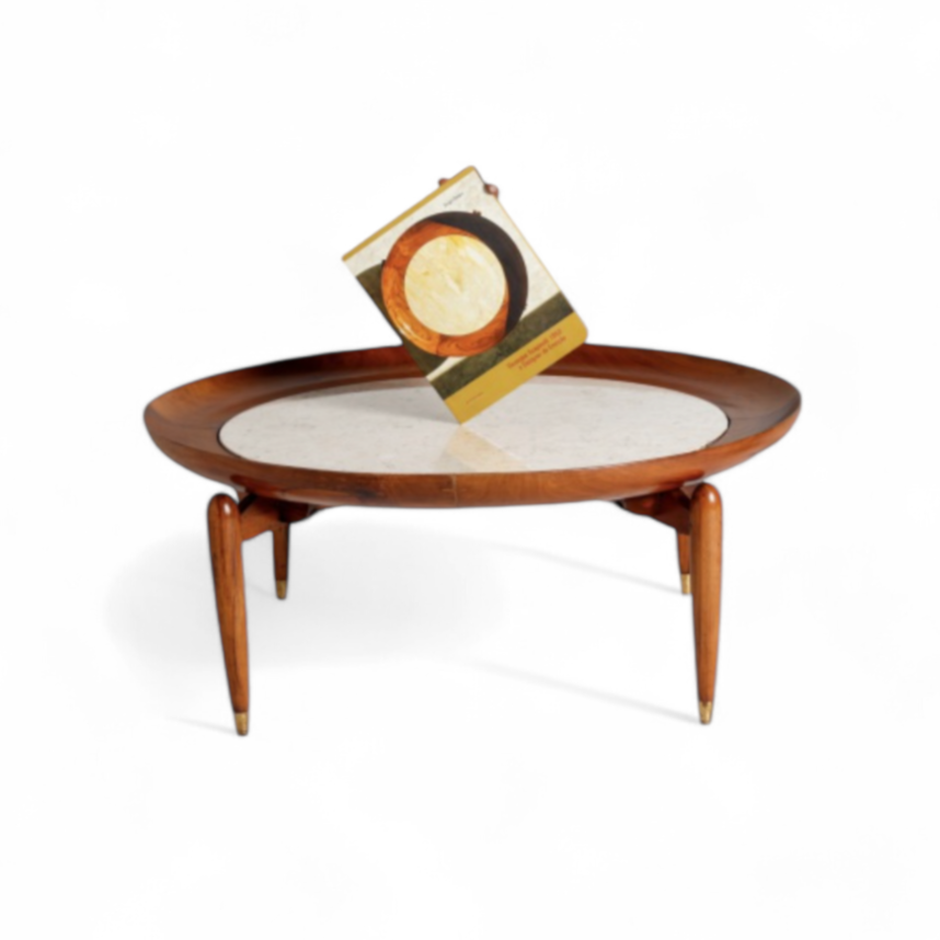 "Maracana" Coffee Table in Caviuna & Marble, Giuseppe Scapinelli, 1950s - 705