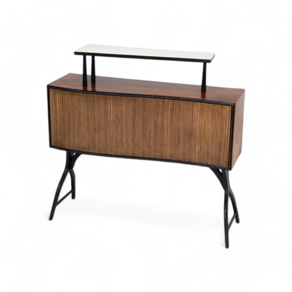 Bar with Curved Shape in Two Woods, Unknown, 1950s  - Lot 694