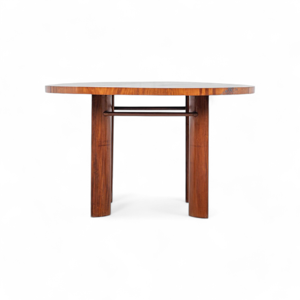 Round Dining Table with Curved in Caviuna Legs, Joaquim Tenreiro 1950s - Lot 761