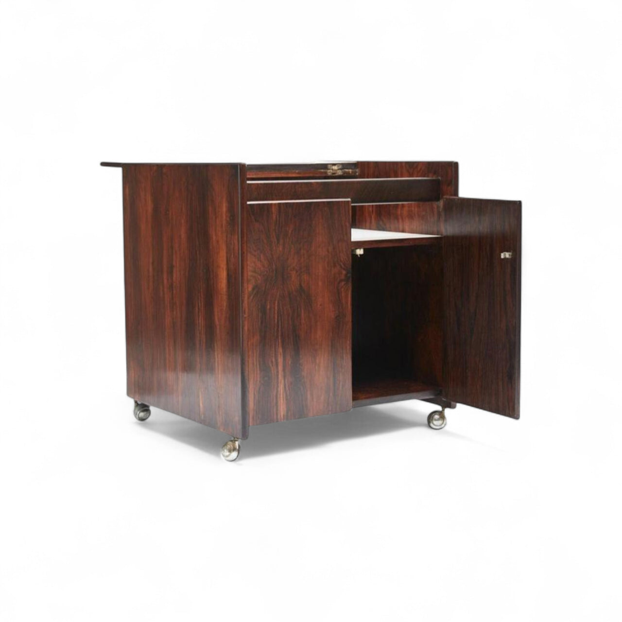 Bar Cart in Rosewood, Sergio Rodrigues, 1960s - Lot 76