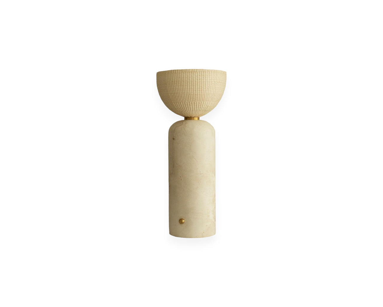 “High Tamo” Table Lamp, Mayan Travertine, Caning Taller Maya, 2024 - Lot 782